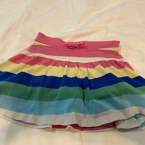 Mini Boden Rainbow Stripe Skort - Size 4/5